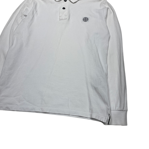 Stone Island White 2017 Longsleeved Polo Short