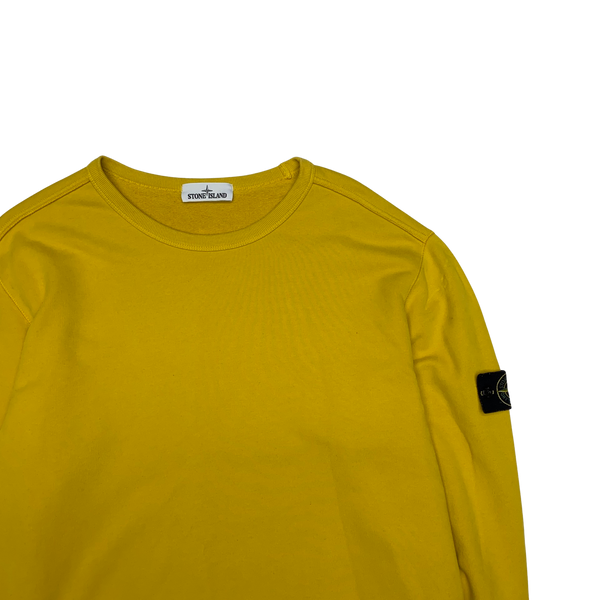 Stone Island 2018 Yellow Thick Cotton Crewneck