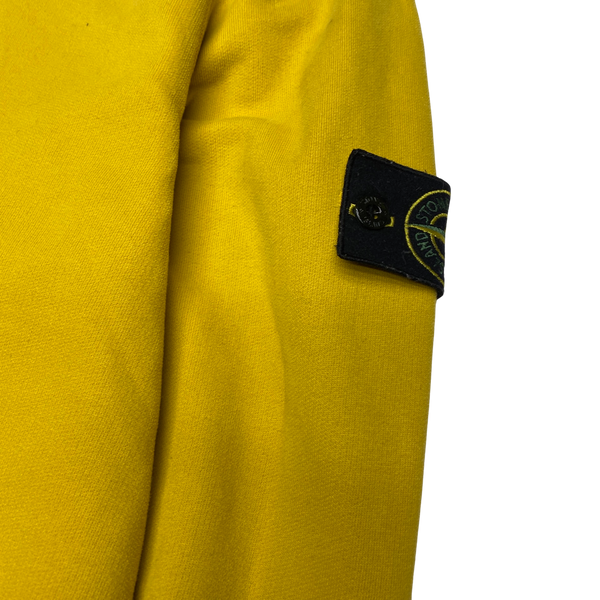 Stone Island 2018 Yellow Thick Cotton Crewneck