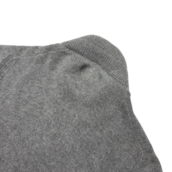 Stone Island Grey Soft Wool Zipped Jumper