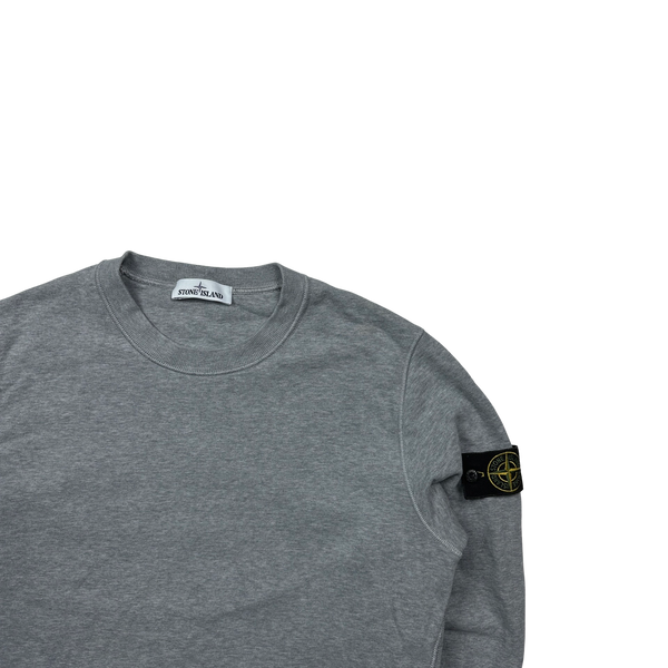 Stone Island 2021 Light Grey Crewneck Sweatshirt - Large
