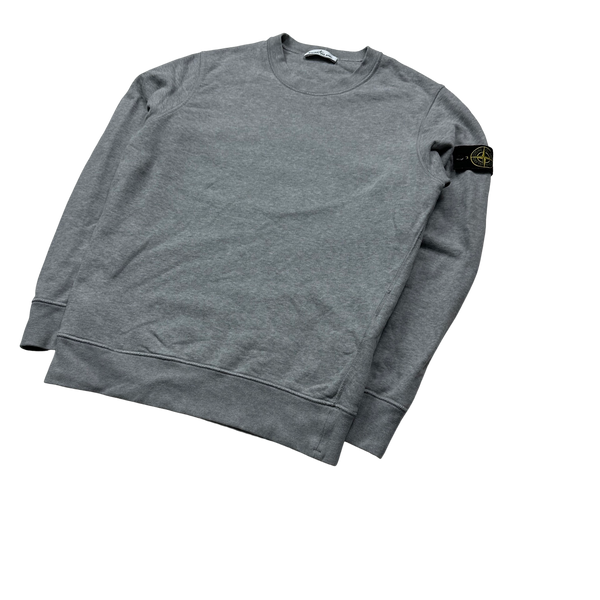 Stone Island 2021 Light Grey Crewneck Sweatshirt - Large