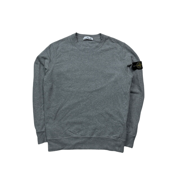 Stone Island 2021 Light Grey Crewneck Sweatshirt - Large