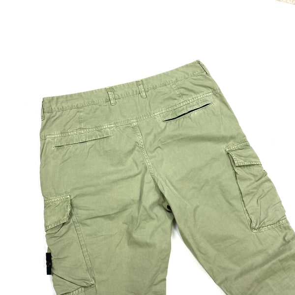 Stone Island Sage Green Slim Fit Cargo Trousers