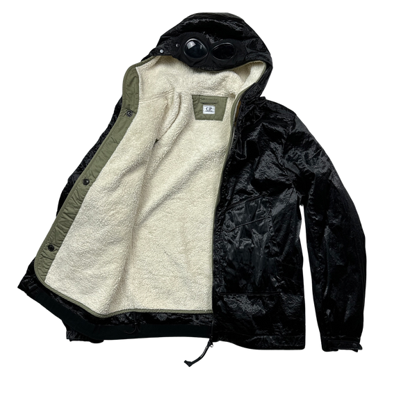CP Company Black Sherling Kan D Shell Goggle Jacket - Large