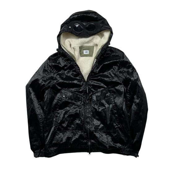 CP Company Black Sherling Kan D Shell Goggle Jacket - Large