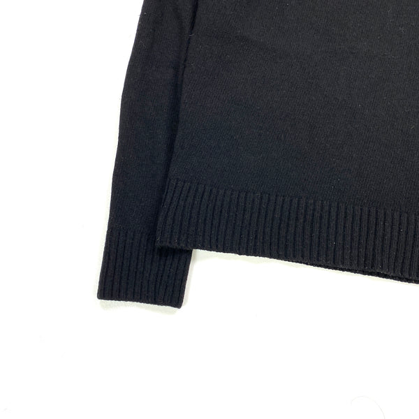 Stone Island Black Wool & Nylon Blend Pullover Jumper