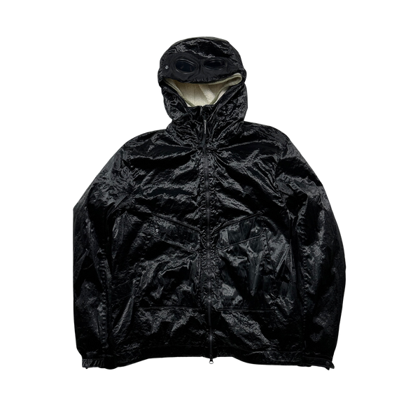 CP Company Black Sherling Kan D Shell Goggle Jacket - Large