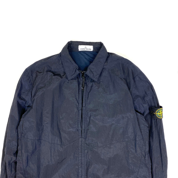 Stone Island Navy Nylon Metal Cotton Lined Overshirt