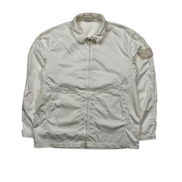 Stone Island 2022 White Ghost Cotton Overshirt - XL