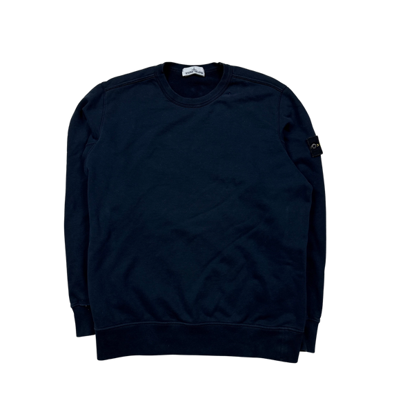 Stone Island 2017 Navy Blue Cotton Crewneck Sweatshirt - XL