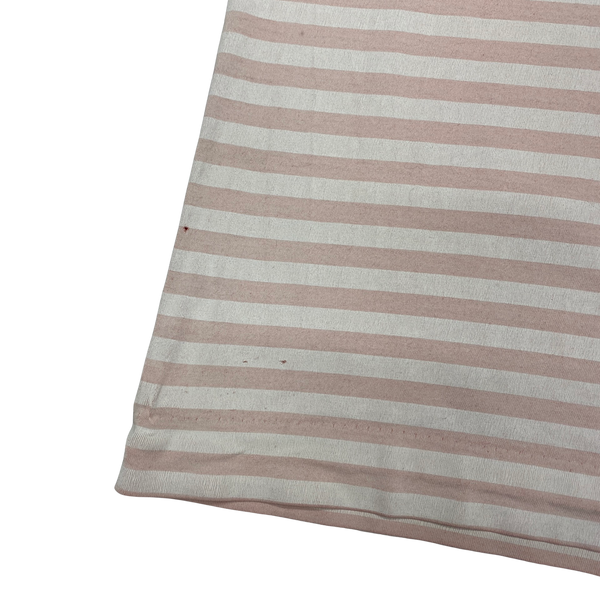 Stone Island Vintage 2002 White & Pink Striped T Shirt - Medium