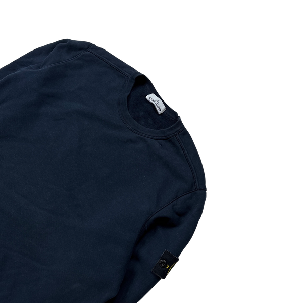 Stone Island 2017 Navy Blue Cotton Crewneck Sweatshirt - XL