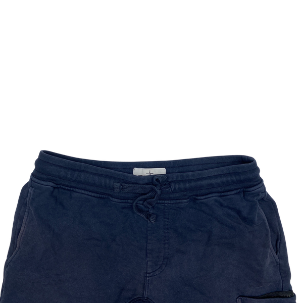 Stone Island 2018 Navy Cotton Fleece Shorts