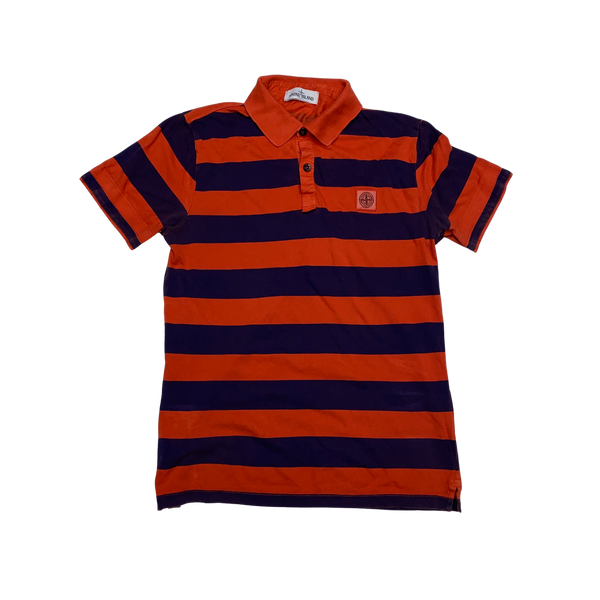 Stone Island 2012 Striped Cotton Polo Top