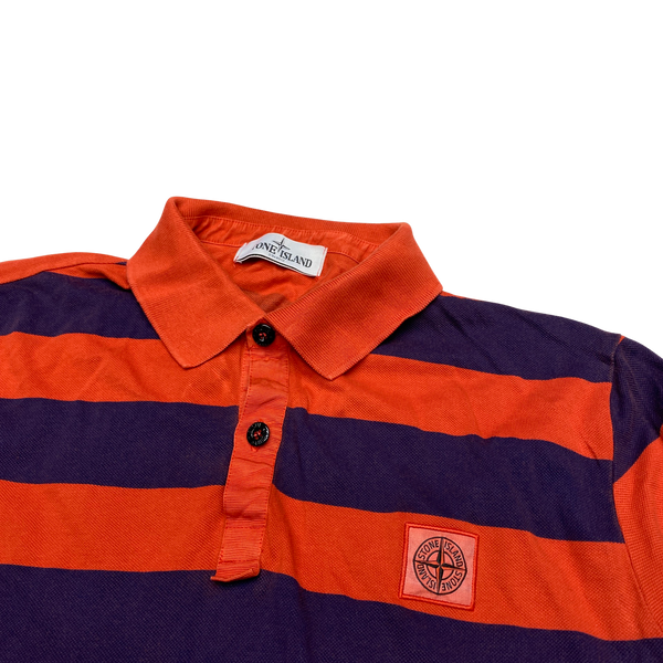 Stone Island 2012 Striped Cotton Polo Top
