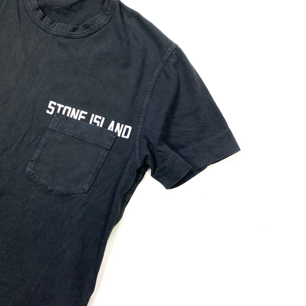 Stone Island Black Spellout T Shirt