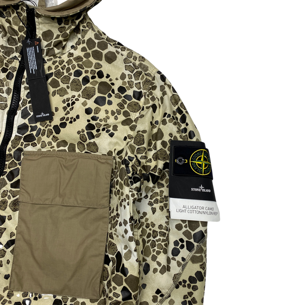 Stone Island 2018 Alligator Camo Light Cotton / Nylon Fishtail Parka