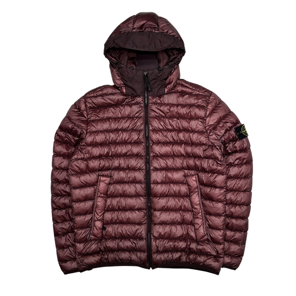 Stone Island 2015 Burgundy Garment Dyed Puffer Jacket