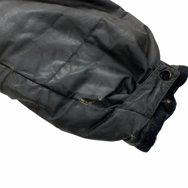 Stone Island Vintage Dark Grey Waxed Cotton Puffer Jacket