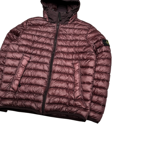 Stone Island 2015 Burgundy Garment Dyed Puffer Jacket