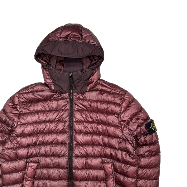 Stone Island 2015 Burgundy Garment Dyed Puffer Jacket