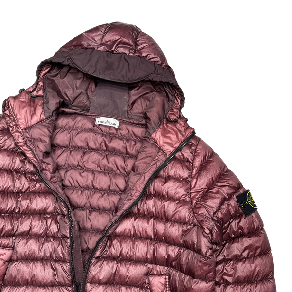 Stone Island 2015 Burgundy Garment Dyed Puffer Jacket