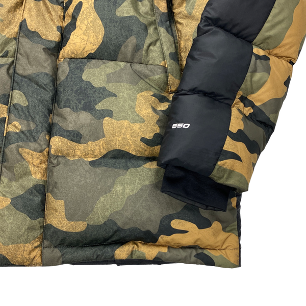 North Face 550 Down Filled Camo Puffer Jacket