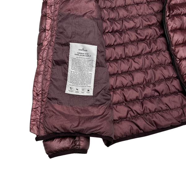 Stone Island 2015 Burgundy Garment Dyed Puffer Jacket