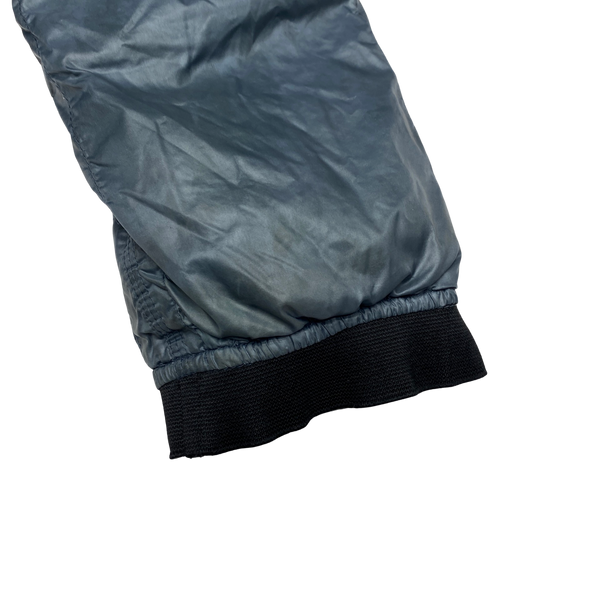 Stone Island 2007 Blue Grey Mesh Badge Down Puffer Jacket