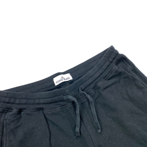 Stone Island Black Cotton Fleece Shorts