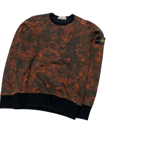 Stone Island 2014 Red Lava Camo Crewneck Sweatshirt