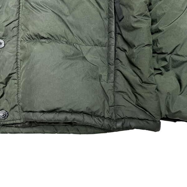 Stone Island 2015 Green Crinkle Reps Puffer Jacket