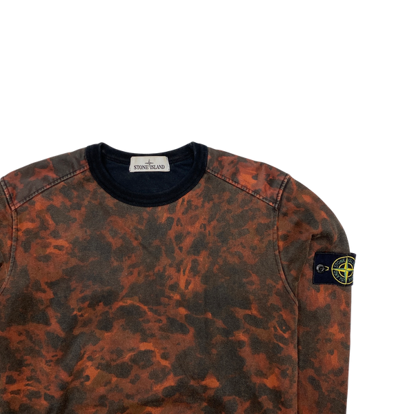 Stone Island 2014 Red Lava Camo Crewneck Sweatshirt