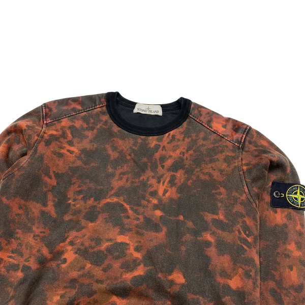 Stone Island 2014 Red Lava Camo Crewneck Sweatshirt