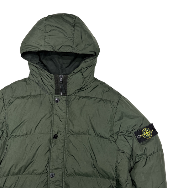 Stone Island 2015 Green Crinkle Reps Puffer Jacket