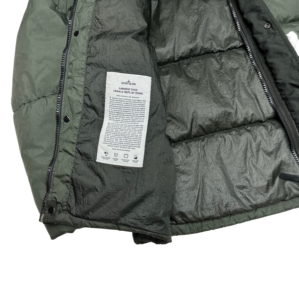 Stone Island 2015 Green Crinkle Reps Puffer Jacket