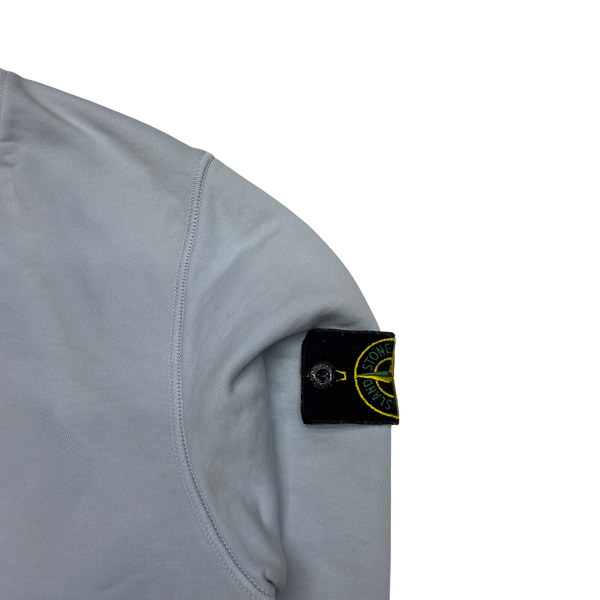 Stone Island Ice Blue Cotton Sweatshirt
