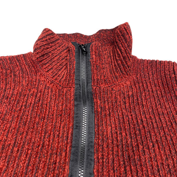 Stone Island 2002 Vintage Two Tone Red Knitted Pullover