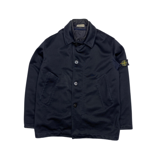 Stone Island 2003 Black Nylam Quilted Dutch Rope Jacket
