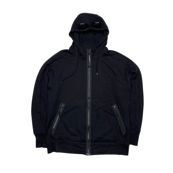 CP Company Black Zipped Goggle Hoodie Jumper