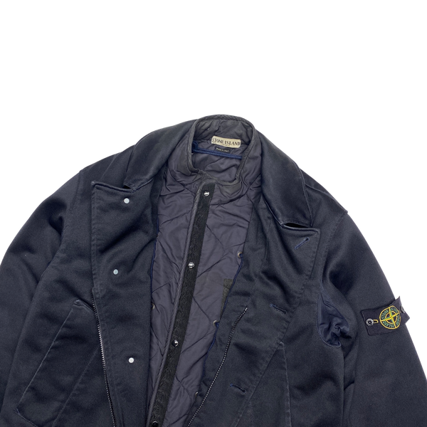 Stone Island 2003 Black Nylam Quilted Dutch Rope Jacket
