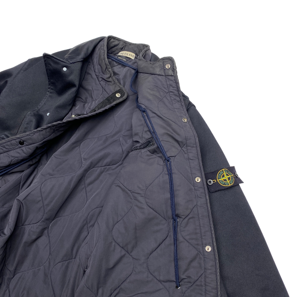 Stone Island 2003 Black Nylam Quilted Dutch Rope Jacket