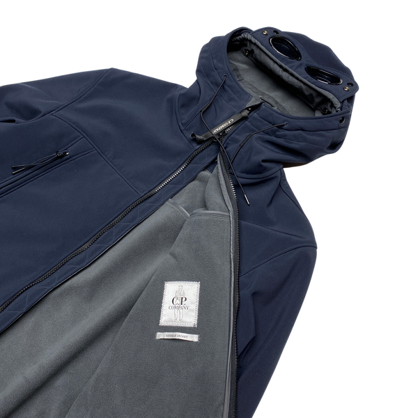 CP Company Navy Soft Shell Goggle Jacket