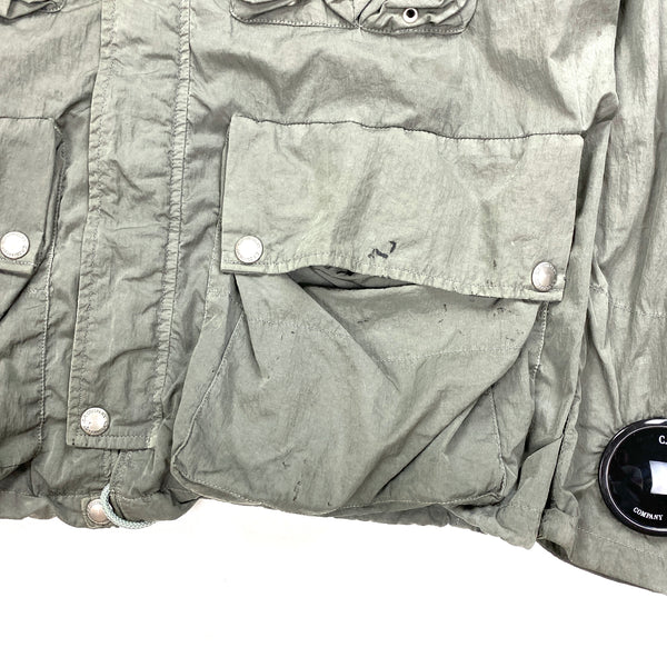CP Company Grey Nylon Metal Mille Miglia Goggle Jacket