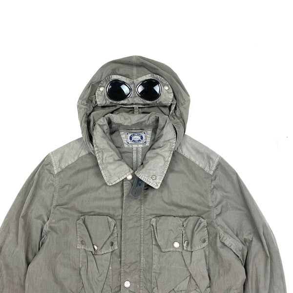 CP Company Grey Nylon Metal Mille Miglia Goggle Jacket