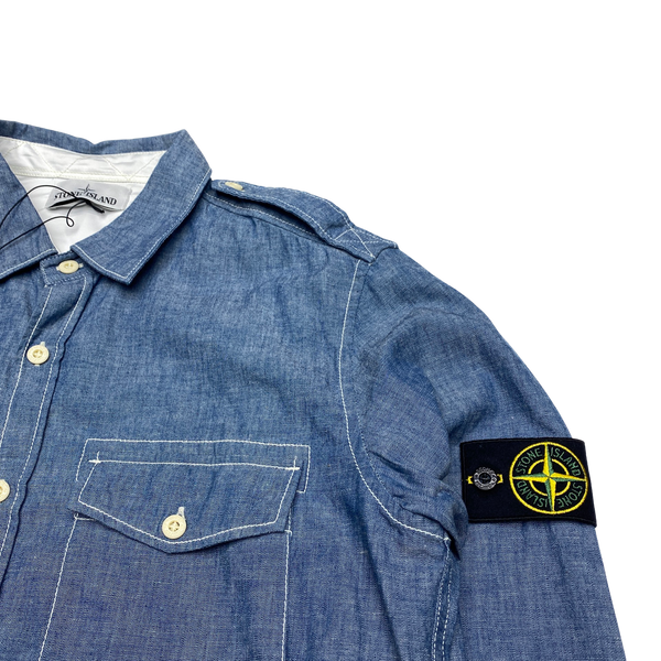 Stone Island 2015 Cotton Chambray Button Down Shirt