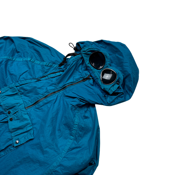 CP Company Blue Nyfoil Goggle Jacket - Medium