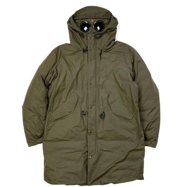 CP Company Olive Micro M Down Goggle Jacket