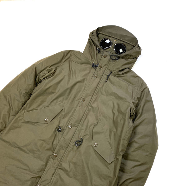CP Company Olive Micro M Down Goggle Jacket